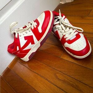 Kids Red and White Sneakers